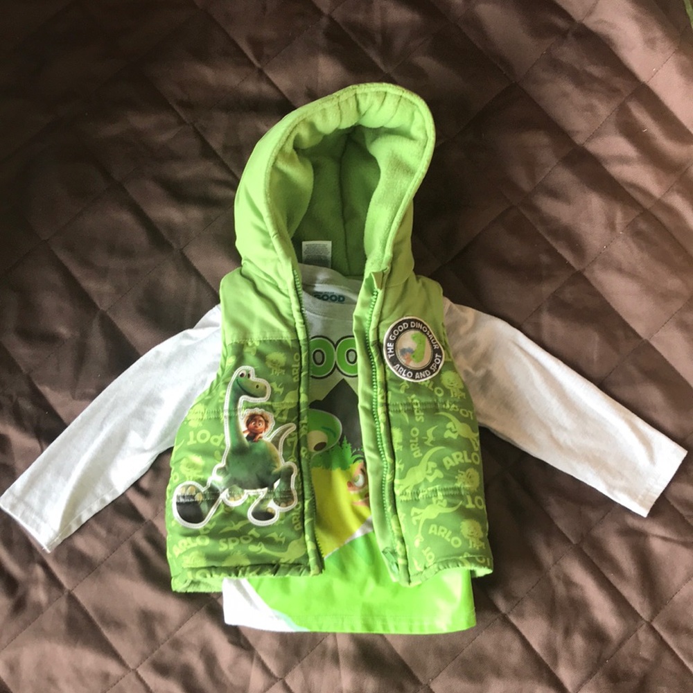 The Good Dinosaur hoodie vest and sweater